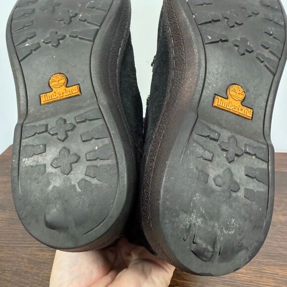 Timberland Women’s black leather suede tall boot size 7 side zip - Picture 12 of 14